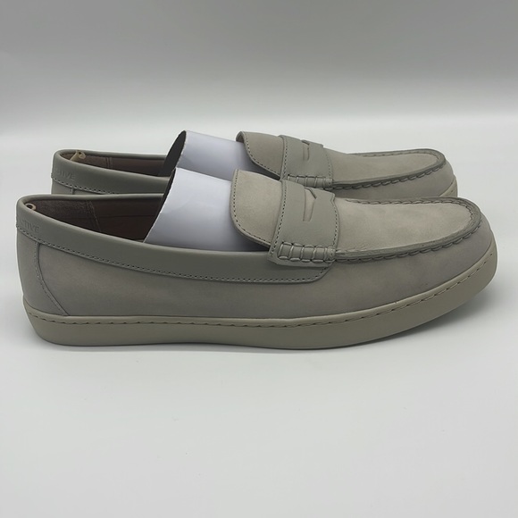 206 Collective Mens Seabeck Boat/Penny Loafer Beige Nubuck 100% Leather Size12 D - Picture 7 of 13